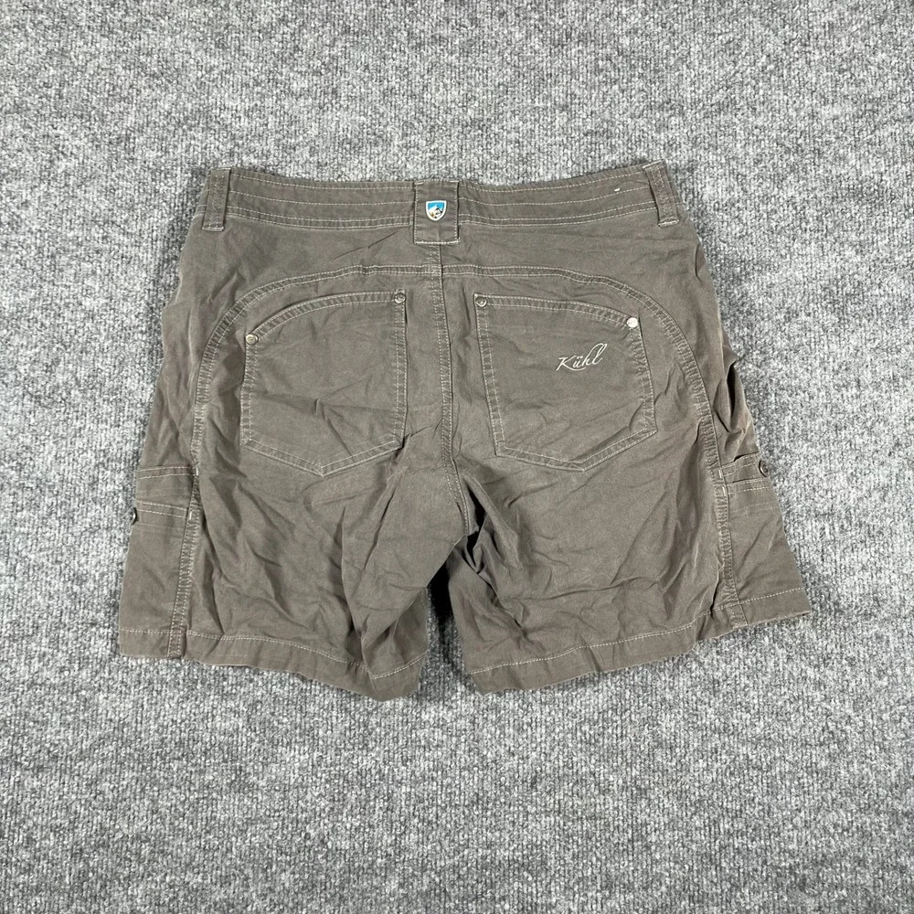 Kuhl Shorts Womens Size 8 Gray Cotton Blend Cargo Hiking Outdoor Utility